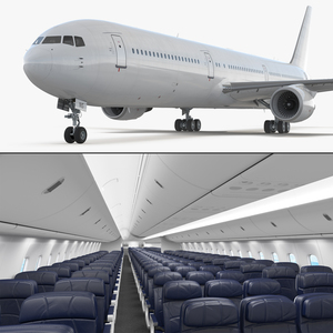 3D Boeing 767 400 with Interior Generic