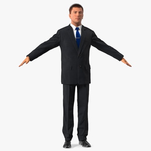 3D Suit Business Man Fur