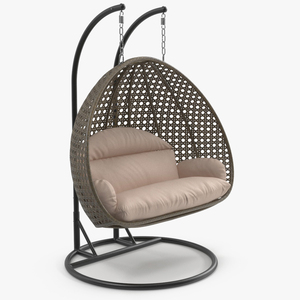 3D Hanging Egg Chair Beige model