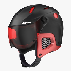 3D Ski Helmet Alpina with Visor model