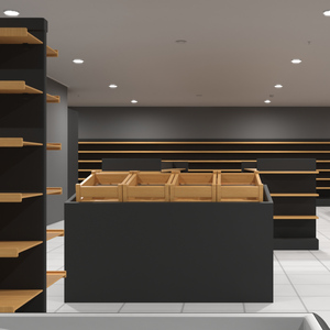 3D Minimarket Grocery Store Interior model