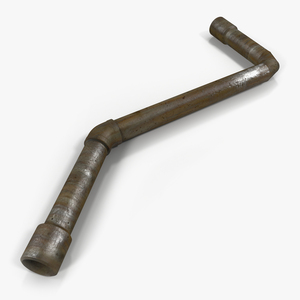 Broken Iron Pipe 14 3D model