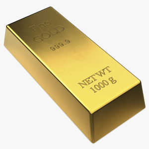 Gold Bullion Bar 1000g 3D