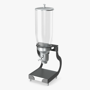 Smart Space Dry Food Dispenser With One Canister Metal Base 3D model