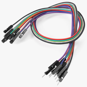 3D Jumper Wires Knotted Multicolored model