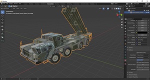 3D model Smerch Rocket Launcher System Camouflage