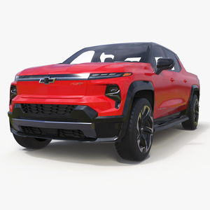 Chevrolet Silverado EV 2024 Red Simplified 3D