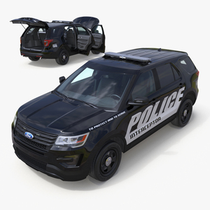 3D model Ford Police Interceptor Unit Rigged