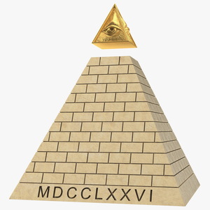 Illuminati Pyramid Stone 3D model