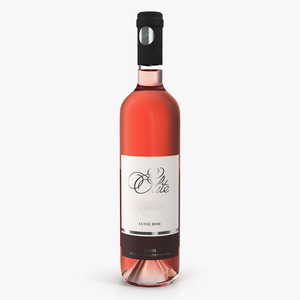 3D Rose Wine Bottle