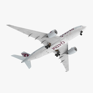 3D Airbus A350 800 Qatar