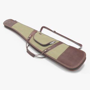 Hunter Gun Carry Bag Leather and Canvas 3D model