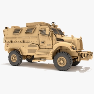 3D Military Armored Vehicle Sandy Simplified