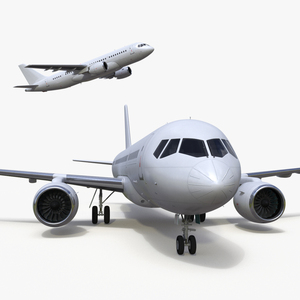 Narrow Body Airliner Rigged 3D