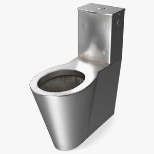 3D Stainless Steel Floor Standing Toilet Old