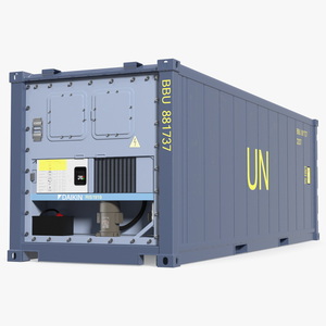 3D Refrigerated Shipping Container