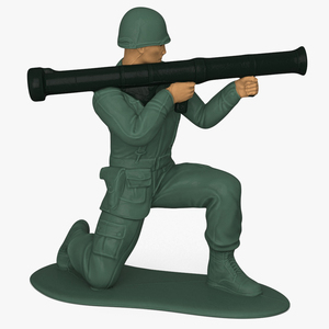 3D model Toy Soldier with Rocket Launcher Bazooka