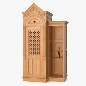 3D Confessional Aspen Wood model