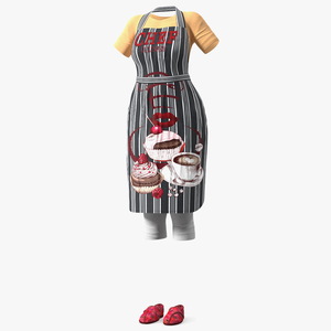 3D model Clothes Set Kitchen Style for Women