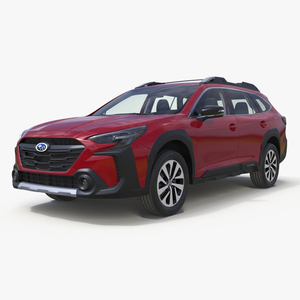 Subaru Outback 2025 Crimson Red Simplified 3D