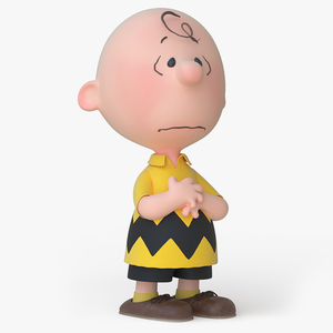 3D model Charlie Brown Scared Pose