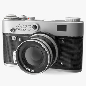 Soviet Vintage Film Camera FED-3 3D