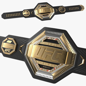 UFC Legacy Championship Belt Lies on Floor 3D