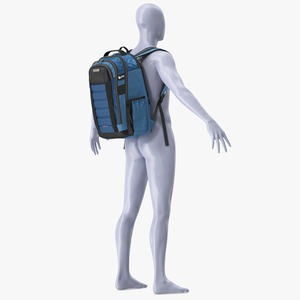 3D Samsonite Carrier GSD Backpack Blue on Mannequin model