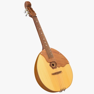 Domra Prima Four String Folk Instrument 3D model