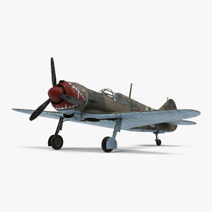 3D La 5 WWII Soviet Fighter Aircraft model