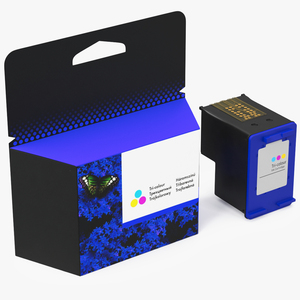 Box of Ink Cartridge Tricolor 3D model