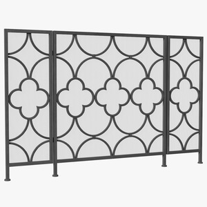 3D model Wrought Iron Decorative Fireplace Screen