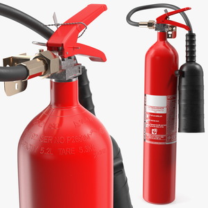 CO2 Marine Fire Extinguisher 5Kg 3D