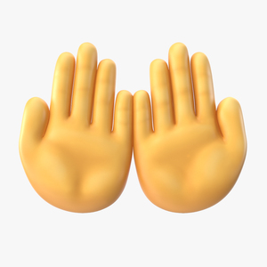 3D Palms Up Together Emoji model