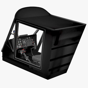 3D model Synchropter Helicopter Cockpit