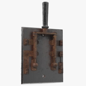 Old Brass and Slate Power Switch 3D