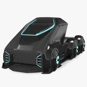 Science Fiction Truck Black 3D