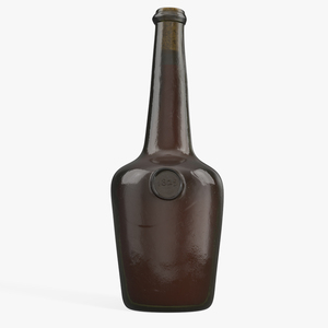 3D model Vintage Glass Wine Bottle