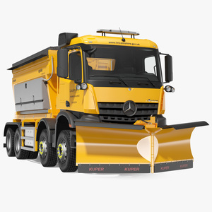 Mercedes Benz 8x6 Arocs Gritter Truck Rigged 3D model