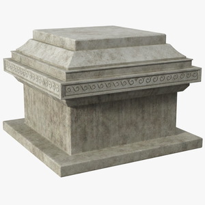 3D model Antique Stone Pedestal for 3D Print