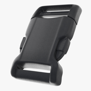 Contoured Side Release Plastic Buckle 3D