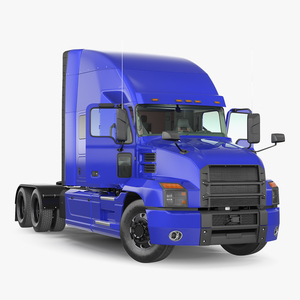 3D model Semi Truck Generic Rigged