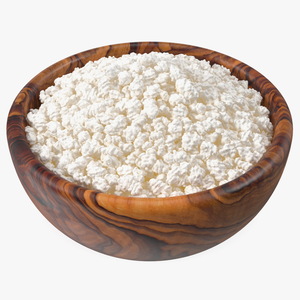 Cottage Cheese Wood Bowl 3D model