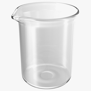 3D Glass Beaker 250ml model