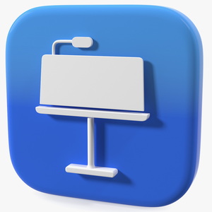 3D iPhone iOS Keynote Icon model