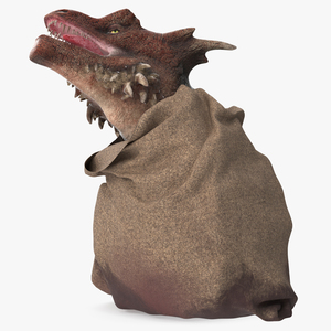 3D Dragon Head in Bag model