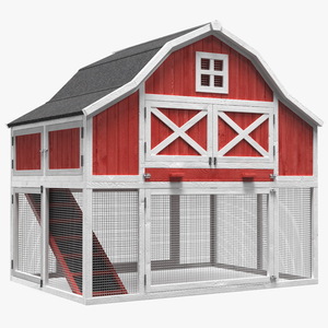 3D Chicken Coop Red