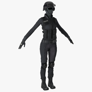 3D model SWAT Woman Unifirm 2