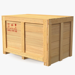 3D model Large Wood Shipping Crate