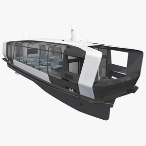 3D model Futuristic Electric River Tram